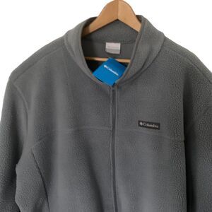 Columbia Sportswear Mens 4X Boulder Springs Full Zip Fleece Jacket Blue Gray NEW